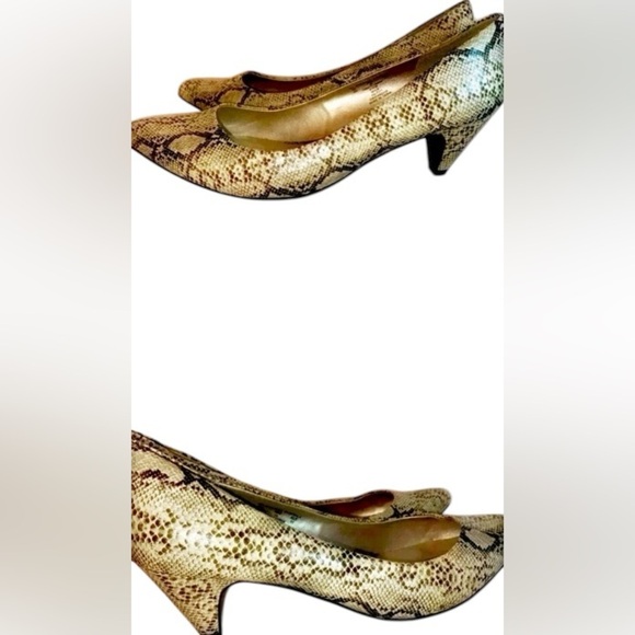 Ladies Beautiful and Classic Apostrophe Brand Python Print Dress Pumps Size 8m - Picture 4 of 5